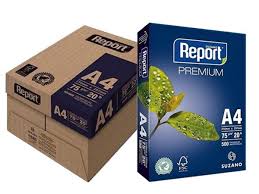 Report - Papel Sulfite A4 75gr. 210 X 297mm Premium Caixa com 10 Pacotes 500 folhas Report