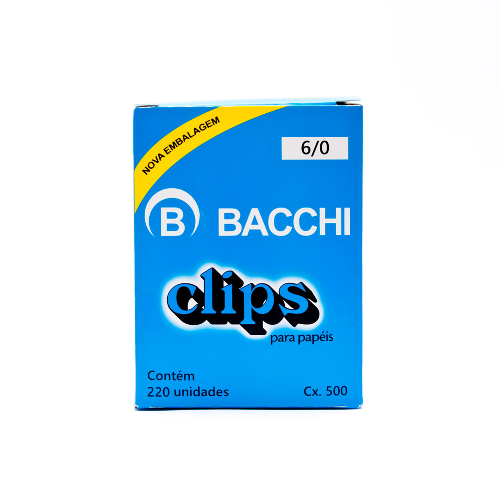 CLIPS GALVANIZADOS 6/0 BACCHI  cx/ 50 clips Pct c/ 10 cx