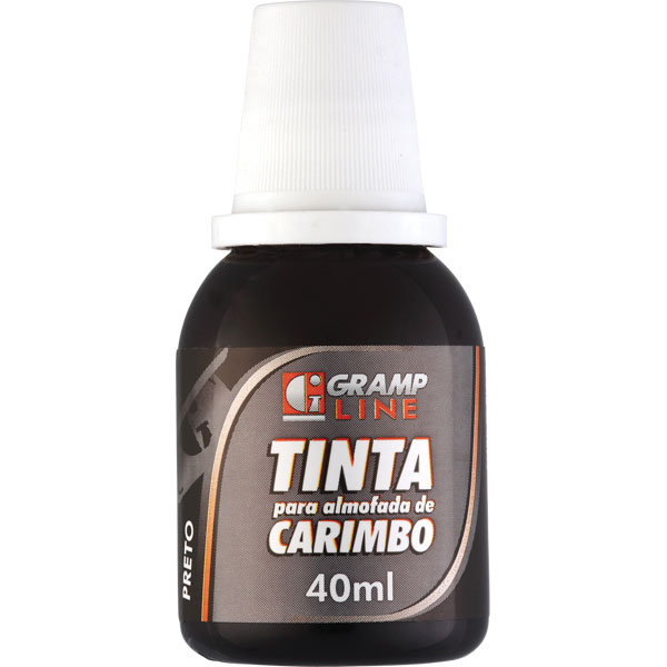 Tinta Carimbo 40 ml Preto Cx.C/12 