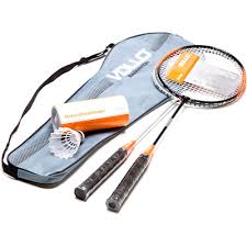Kit Badminton Standard Aluminio  c/ 2 Raquetes 2 petecas 