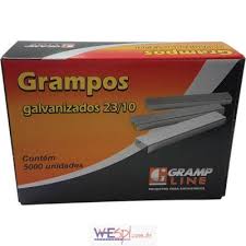 Grampo Galvanizado 23-10  tapeceiro cx c/ 1000 unid 
