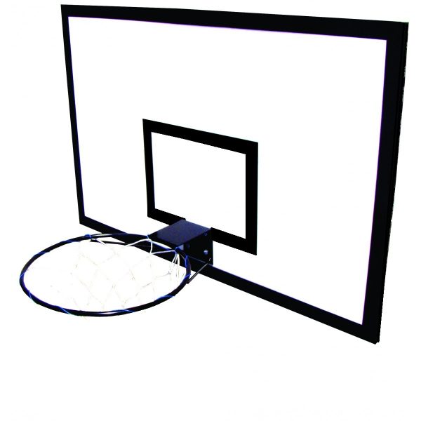 Tabela de basquete juvenil 1,20 x 0,90 c/ aro e rede c/ reforç- Par