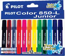 Caneta hidrografica Color 850l Junior 12 Cores -unid