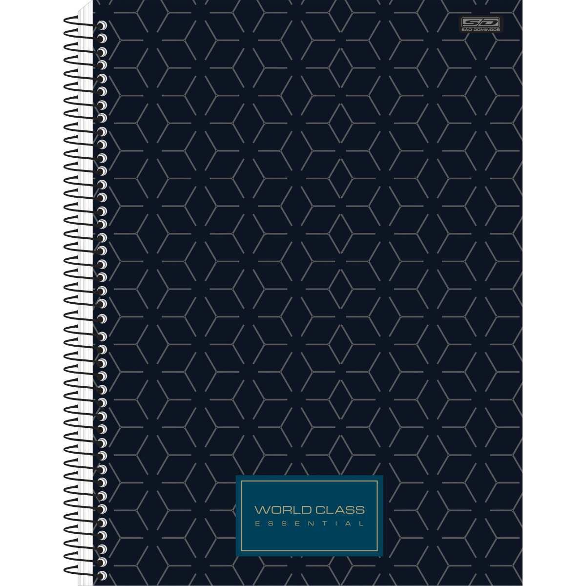 Caderno espiral 1/4 (capa dura) World Class 96f  -  Sao Domingos PCT.C/10