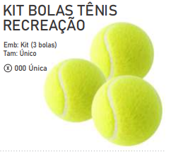 Bolas de Tenis  Recreação -Kit 3 bolas