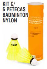 Petecas Badminton Nylon c/ 6 unid-